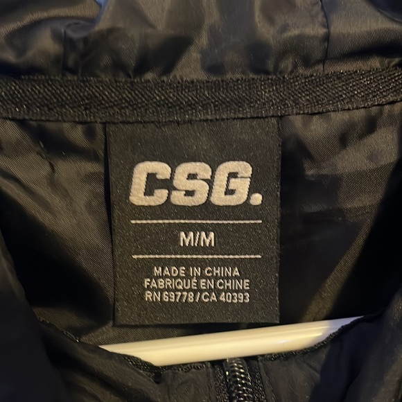 Mens Medium Black Windbreaker - Picture 3 of 4